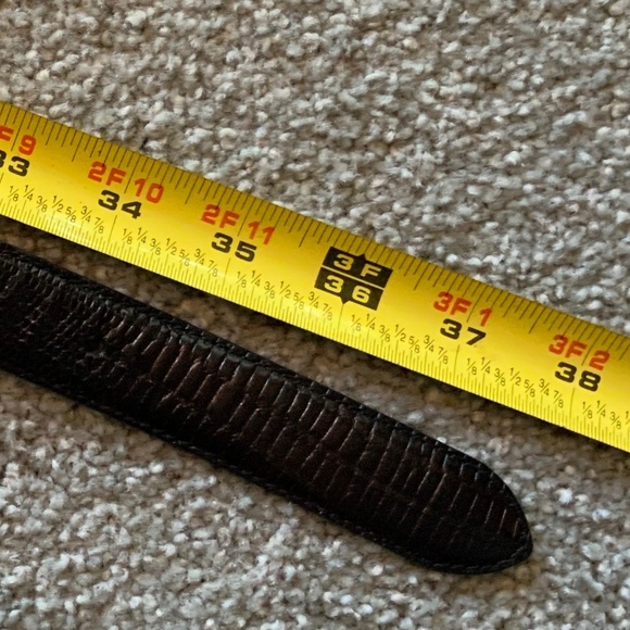 Etienne Aigner - Vintage Black Leather Snakeskin Design Belt - Picture 6 of 7